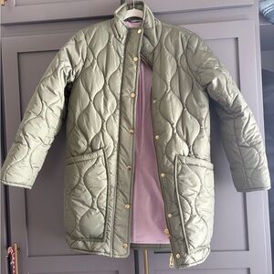 J. Crew Olive Green Quilted Puffer Jacket